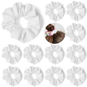 Konooy 12-Pack Scrunchies (100% Cotton)