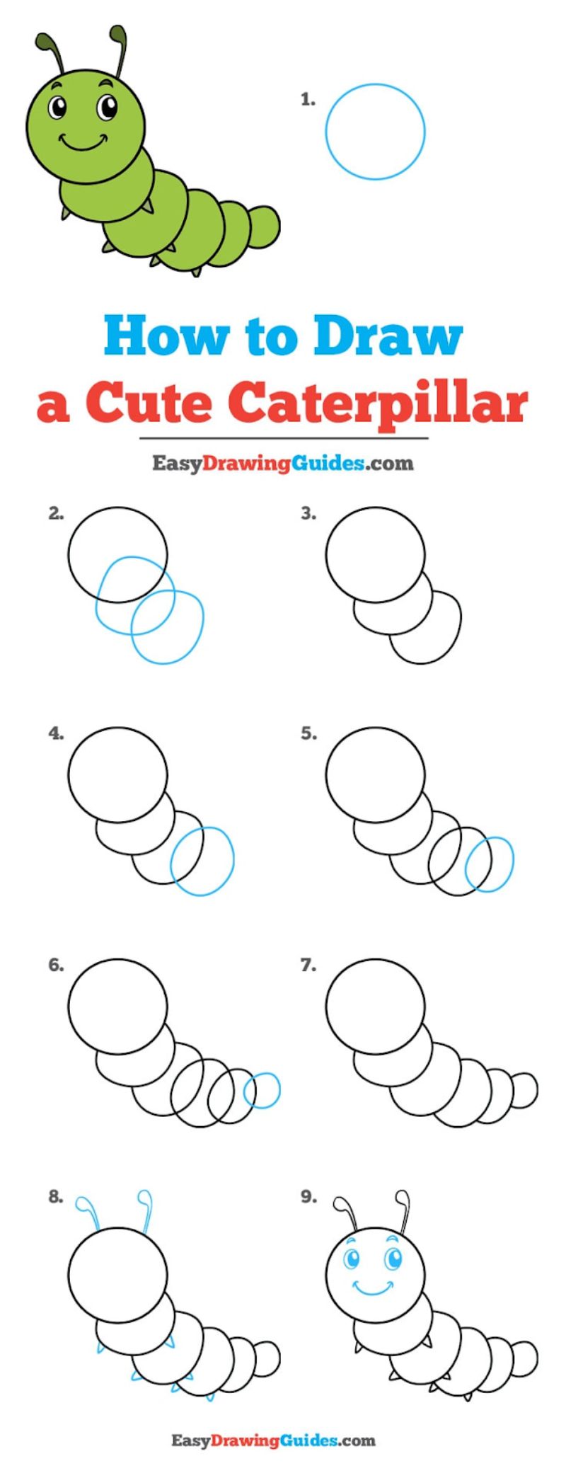 Circle Caterpillar Drawing