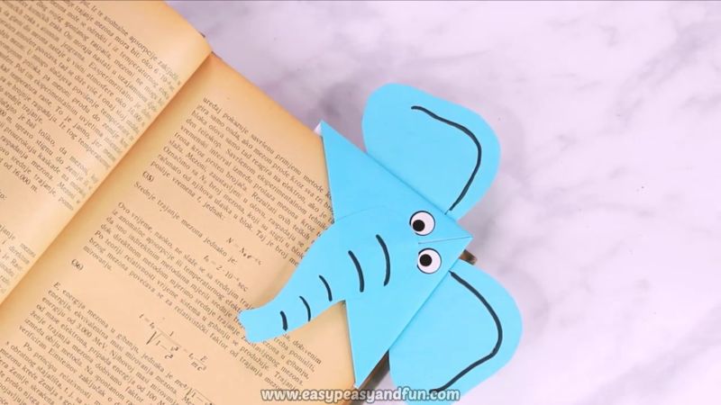 Corner Bookmark Elephant Craft