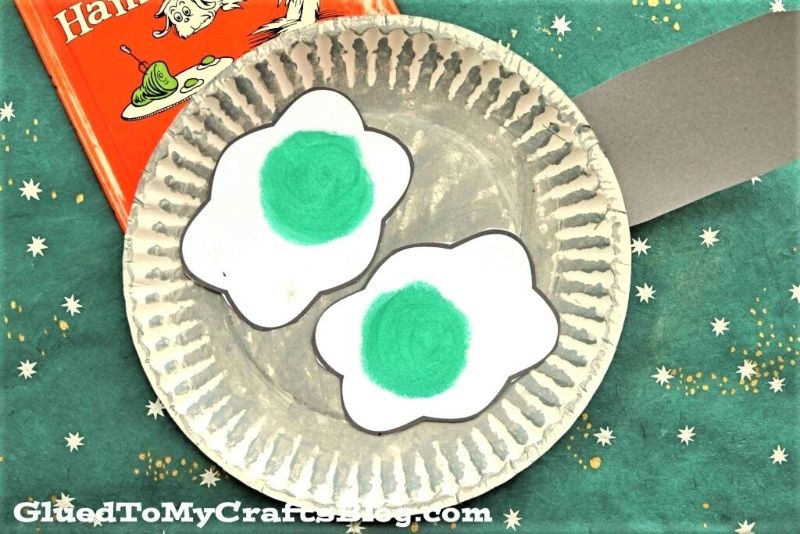 Green Eggs Paper Plate Craft