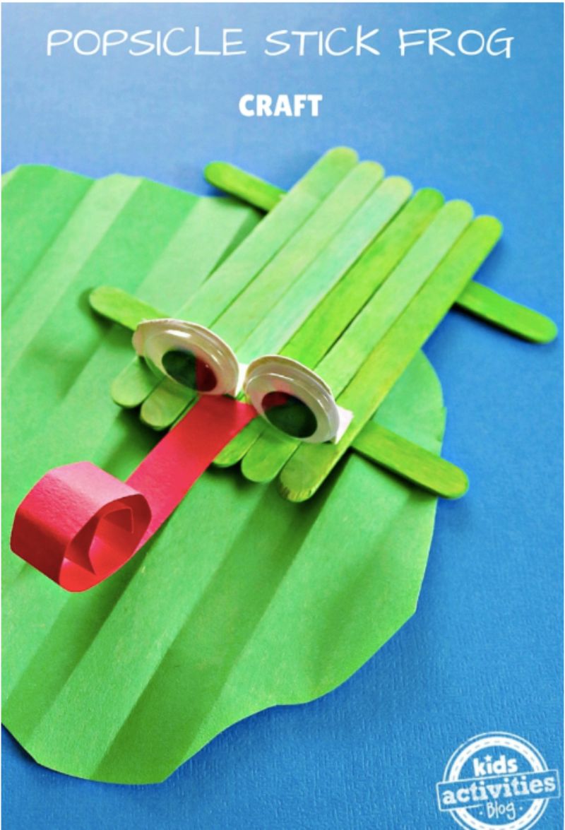 Popsicle Stick Frog Craft