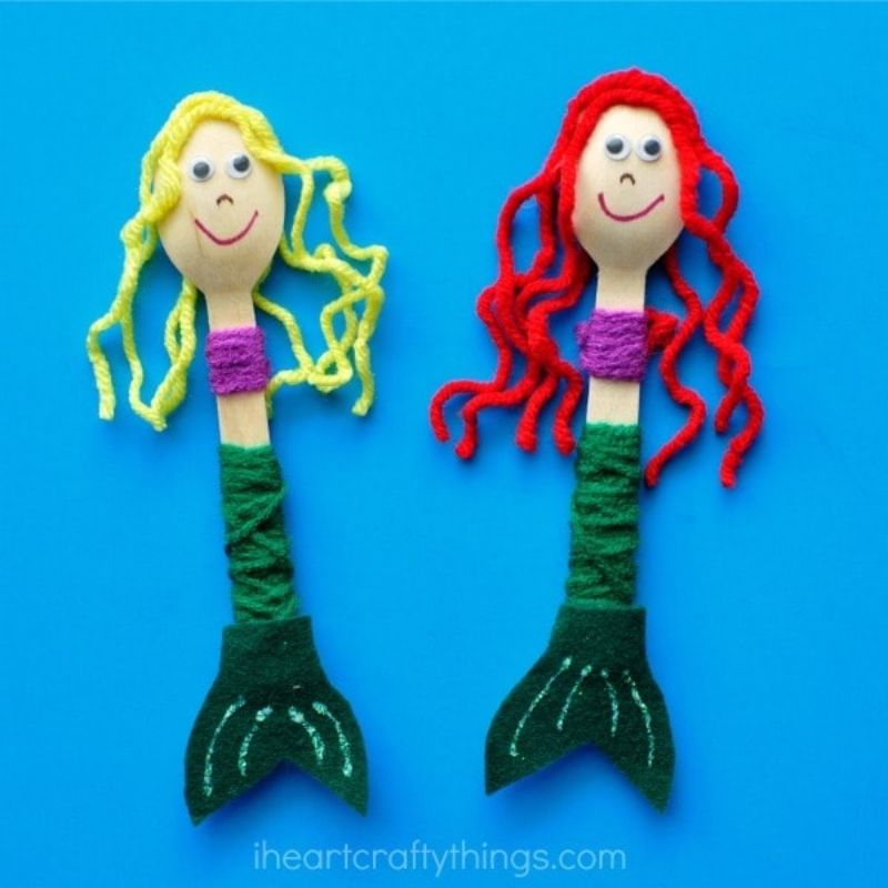 Wooden Spoon Mermaid Craft