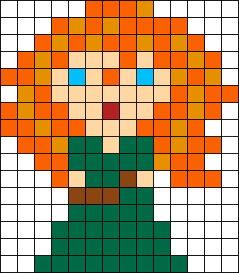 Merida Perler Bead Pattern