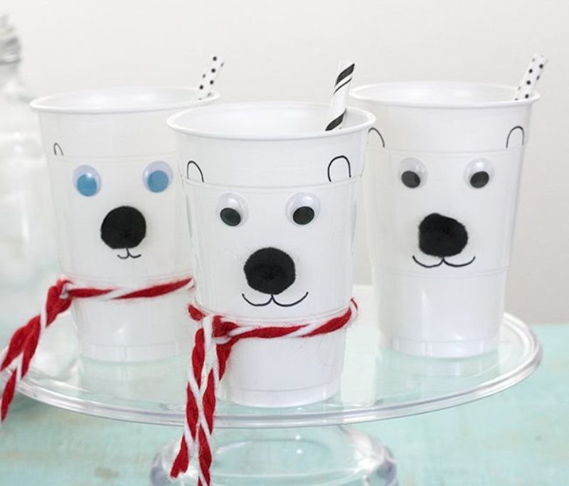  Paper Cup Polar Bear Craft