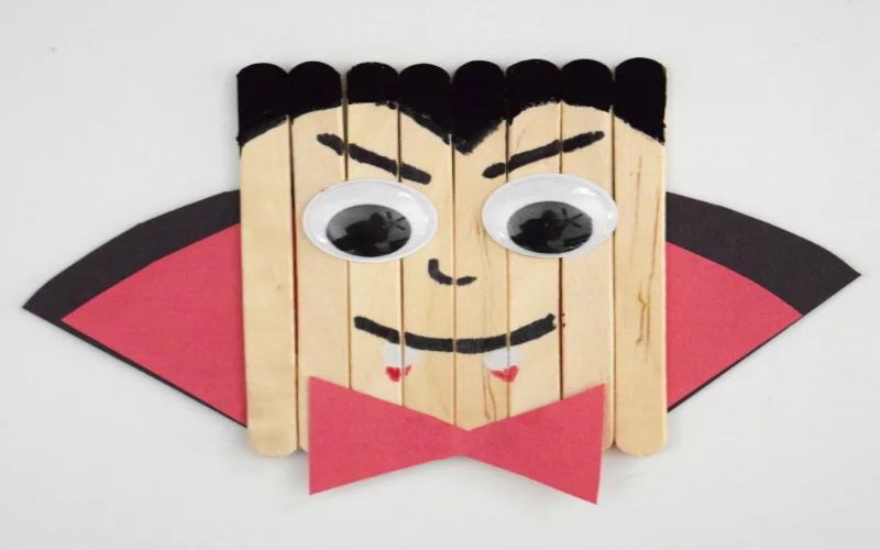 Popsicle Stick Vampire Craft