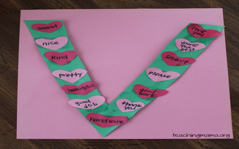 “V for Valentines” Craft