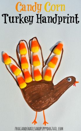 Candy Corn Hand-Traced Turkey