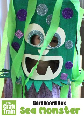 Cardboard Sea Monster Costume