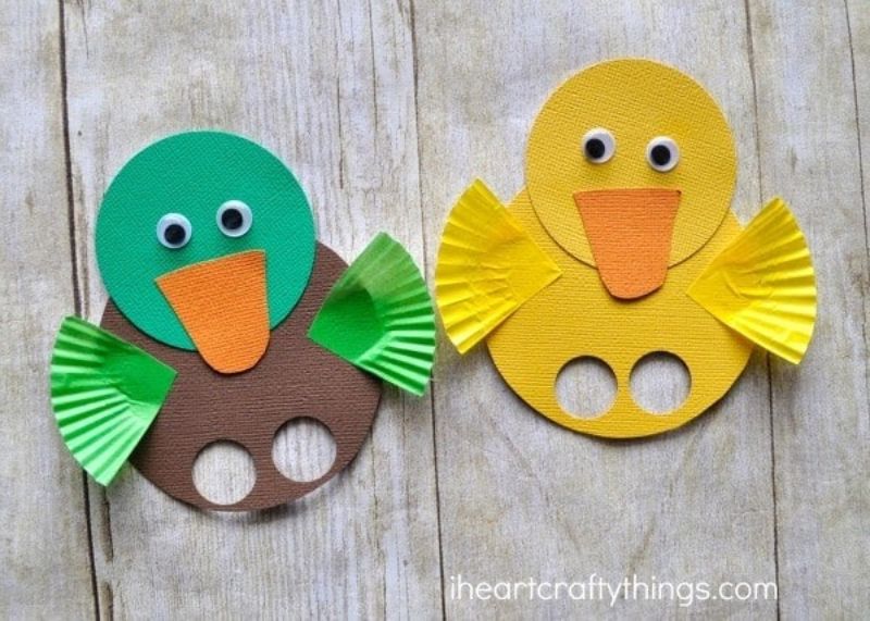 Cardstock Finger Puppet Duck Craft