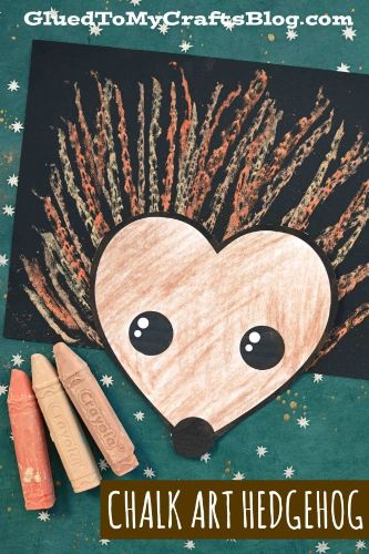 Chalk Art Hedgehog