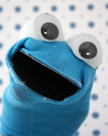 Cookie Monster Sock Puppet Craft