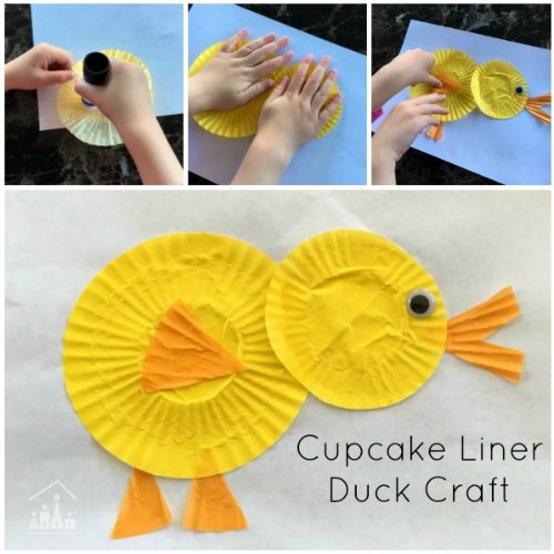 Hand Shaped Duck from Craft Foam - Book Activity