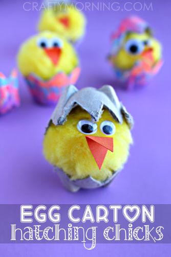 Egg Carton Hatching Chick Craft