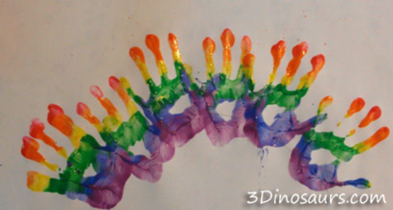 Handprint Rainbow Art