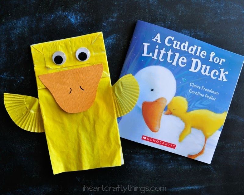Paper Bag Duck Puppet Craft