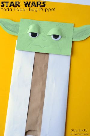 Paper Bag Yoda Craft