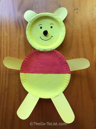 Paper Plate Winnie the Pooh Craft