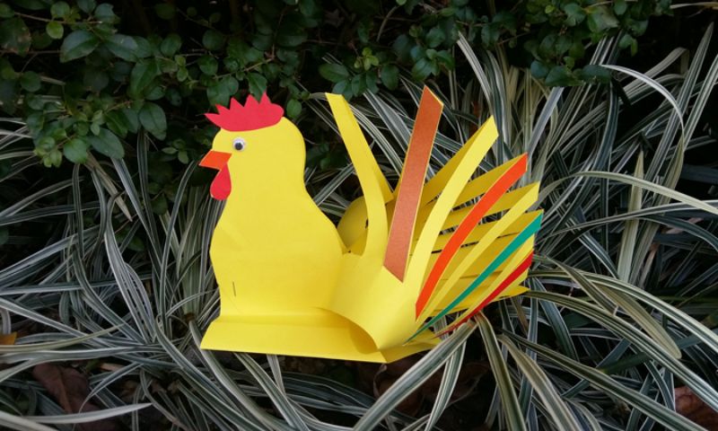 Paper Rooster Craft