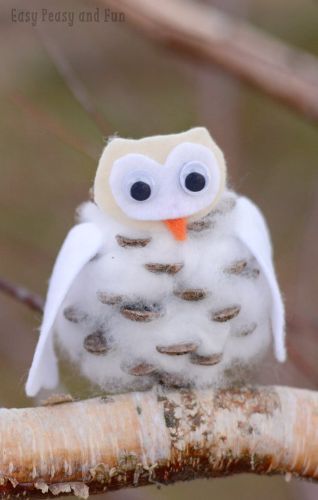 Pinecone Winter Owl Craft