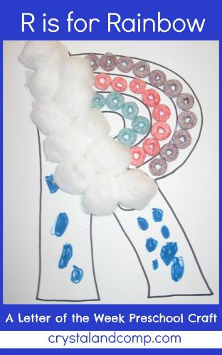 “R is for Rainbow and Rain” Craft