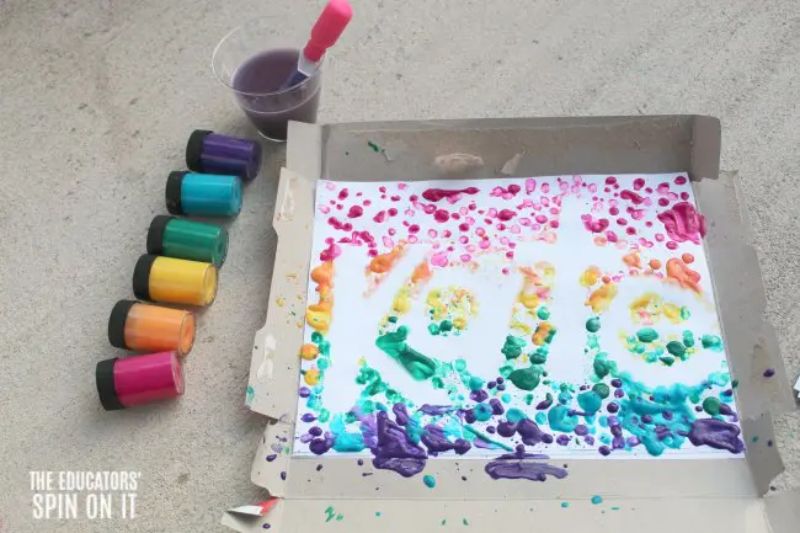 Rainbow Drip Name Painting