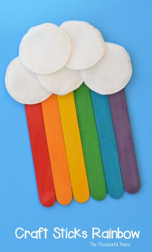 Rainbow Popsicle Sticks