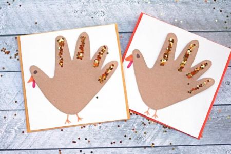 Thanksgiving Turkey Handprint Card