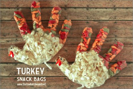 Thanksgiving Turkey Snack Gloves