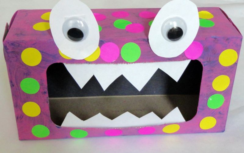 Tissue Box Monster Craft