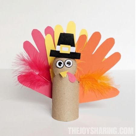 Toilet Paper Roll Turkey Handprint Craft