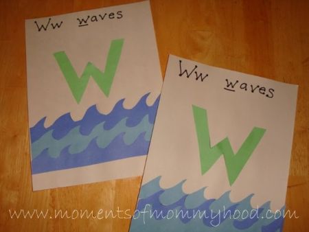 “W is for Water and Wave” Craft