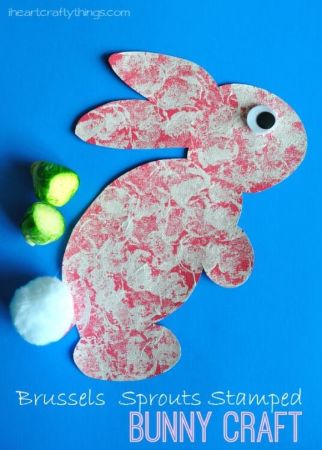 Brussels Sprouts Stamped Bunny Craft