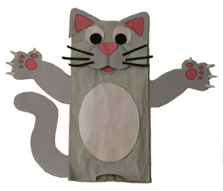 Cat Paper Bag Puppet Craft