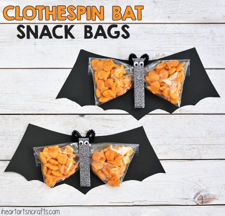 Clothespin Bat Preschool Snack Bags