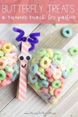 Clothespin Butterfly Snack Bag