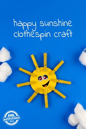 Clothespin Sunshine Craft