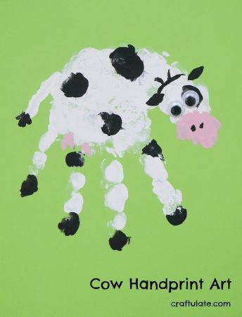 Cow Handprint Art