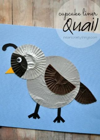 Cupcake Liner Quail Craft