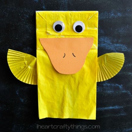 Cute Paper Bag Duck Craft