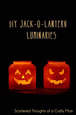 DIY Jack-O'-Lantern Luminaries
