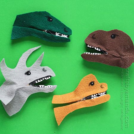 Dinosaur Clothespin Puppets