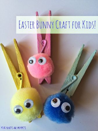 Easter Bunny Clothespin Craft