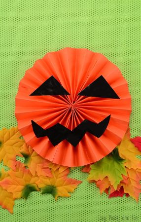 Folded Paper Jack-O’-Lantern Craft