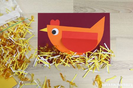 Geometric Chicken Paper Craft