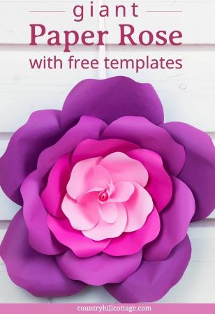 Giant Cardstock Rose Craft