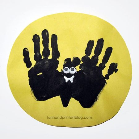 Handprint Bat Paint Craft