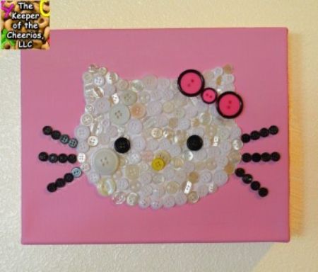 Hello Kitty Button Art