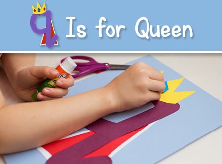 Lowercase “q is for Queen” Craft