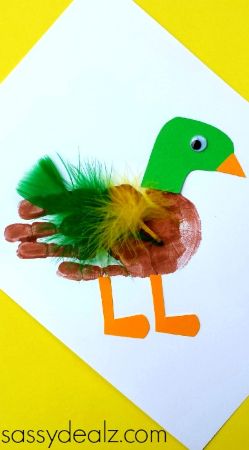 Mallard Duck Handprint Craft