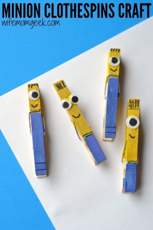 Minion Clothespin Craft